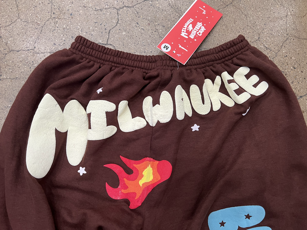 Sneex x AULBLACK MKE BBALL CAMP Pants -Brown