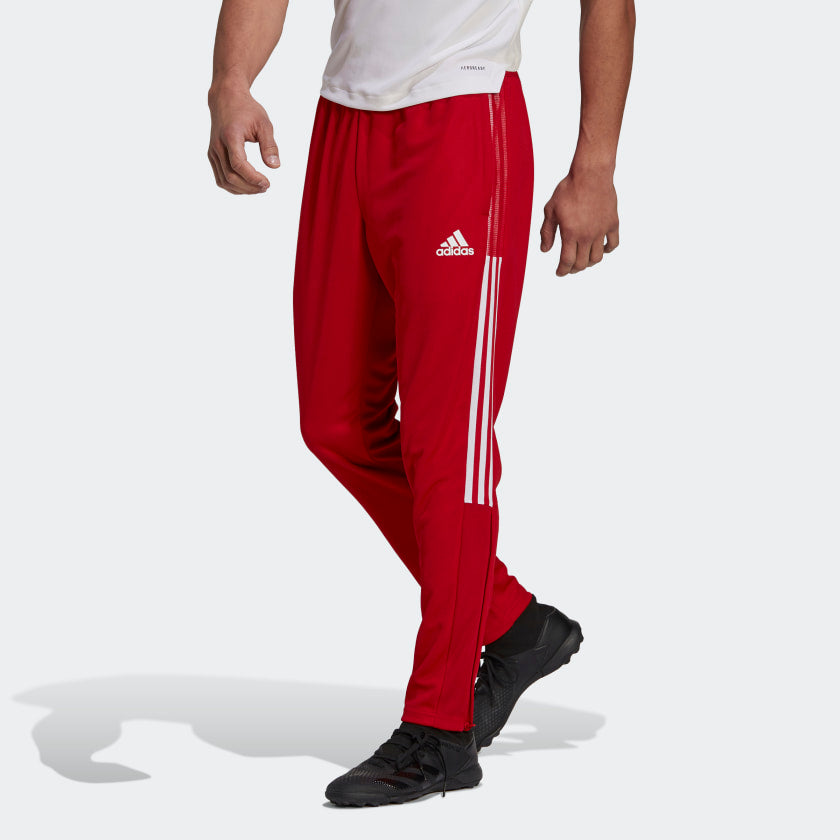 Adidas Tiro Track Pants (Red/White Stripe)