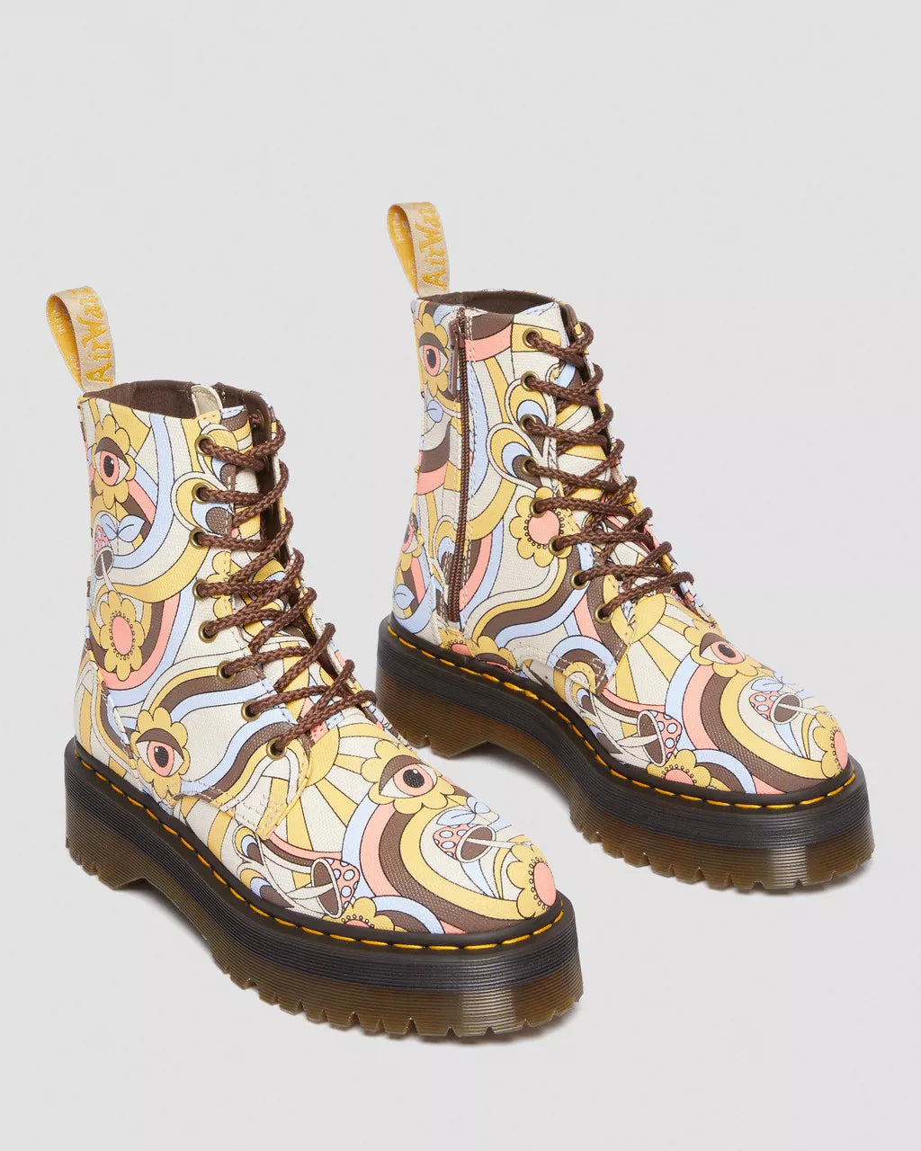 DR. MARTENS VEGAN JADON BOOT RETRO CANVAS PLATFORMS