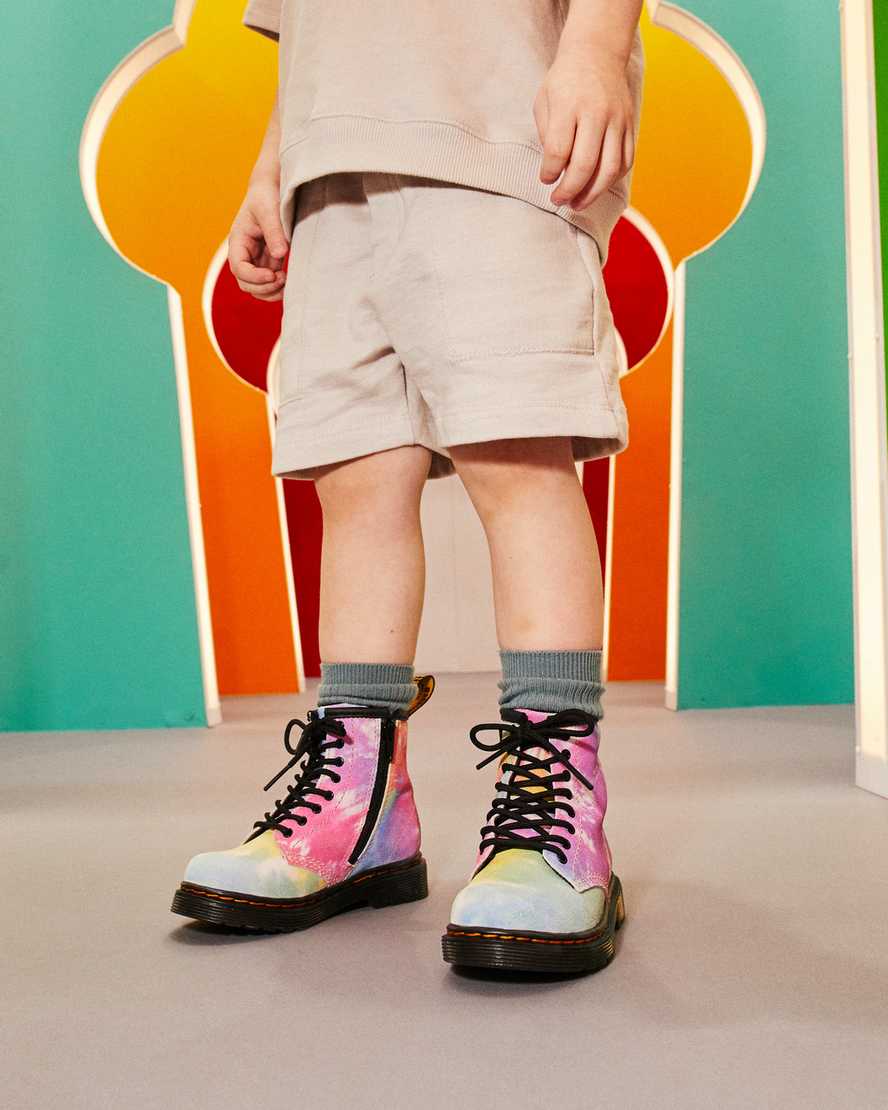 DR. MARTENS TODDLER 1460 TIE DYE LACE UP BOOTS