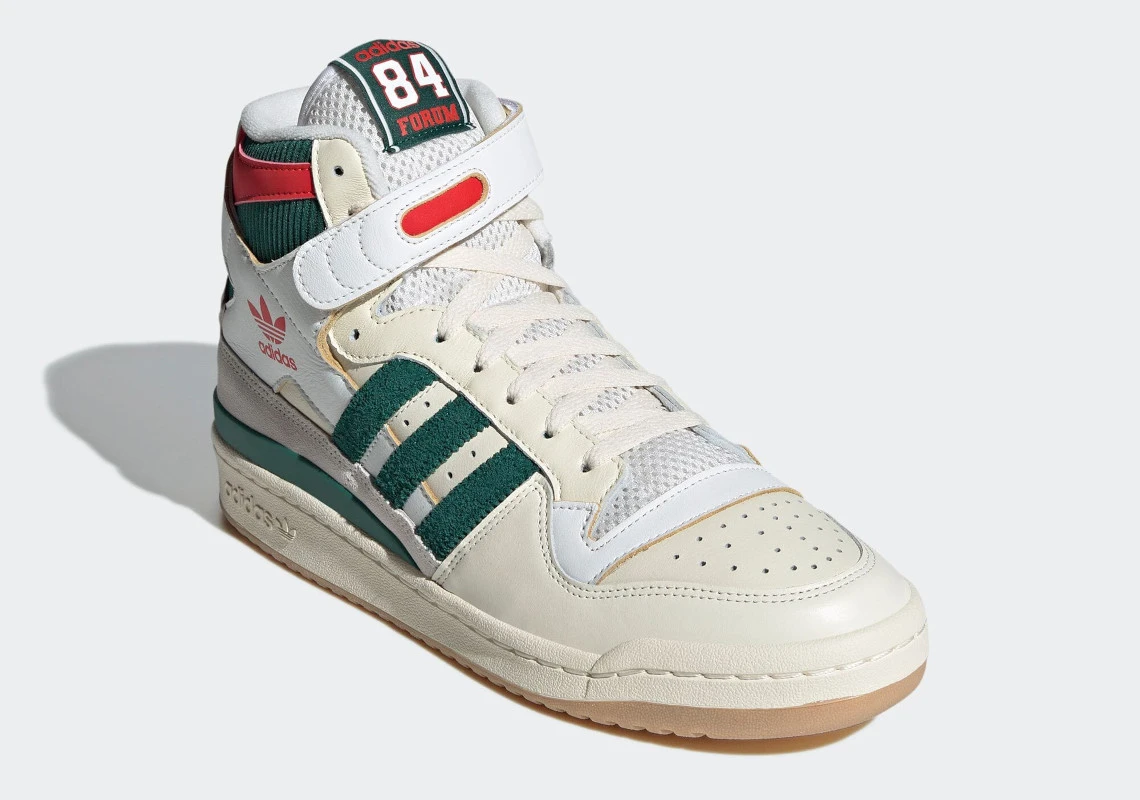 Adidas Forum 84 High "Bucks" (White/Cream/Green/Red)