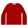 Play Comme des Garçons Red Heart Crew Neck Jumper (Red)
