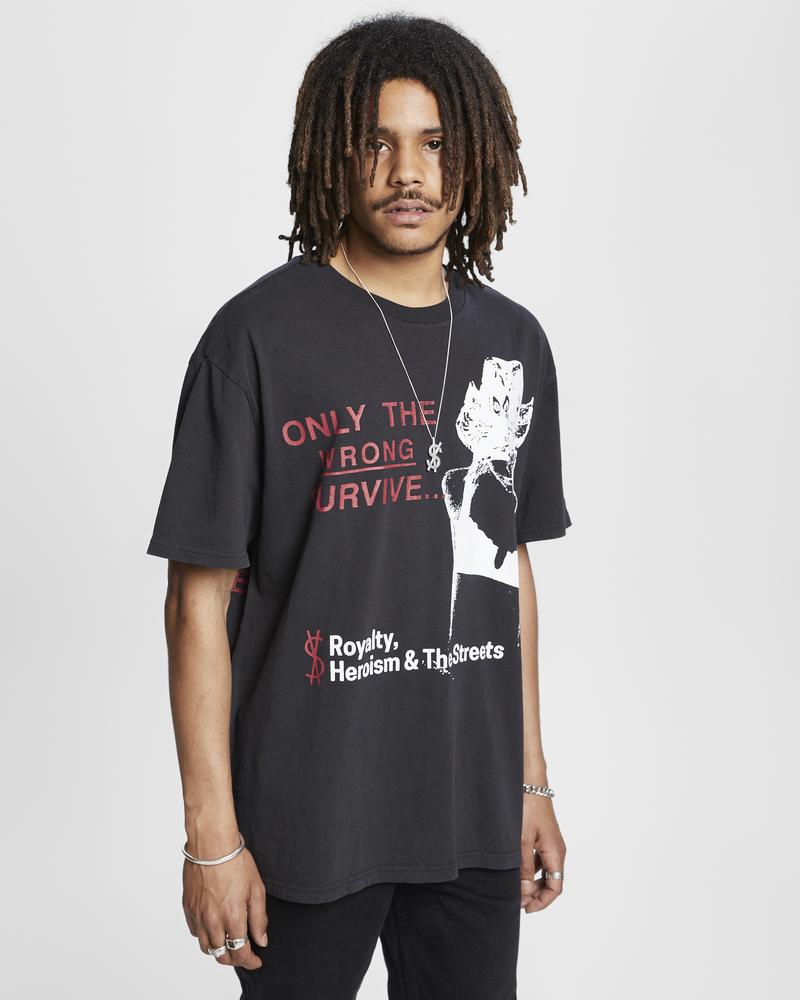 Ksubi Survive Biggie Ss Tee Jet Blac