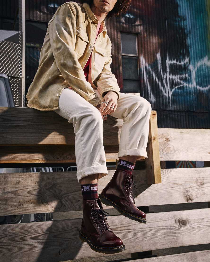 Dr. Martens 1460 Vegan Cherry Red Rub Off