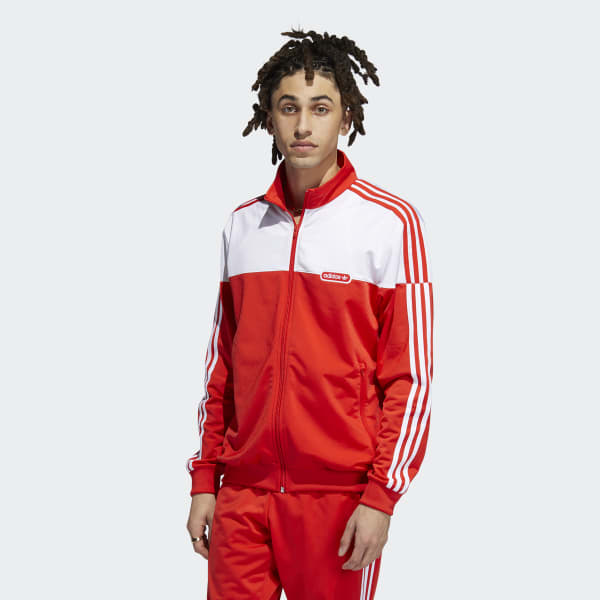Adidas Split Firebird Track Jacket (Red)