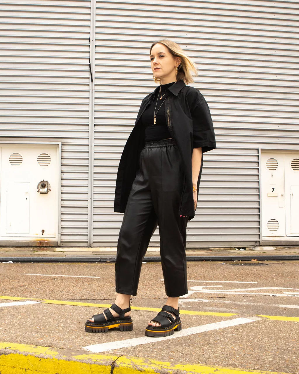 Dr. Martens Ricki 3 Strap Sandal (Contrast Sole)