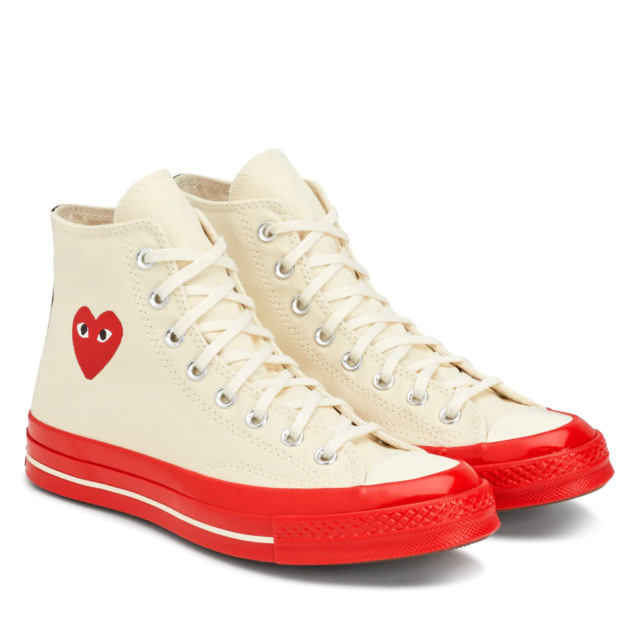 PLAY Comme des Garçons x Converse Chuck 70 High Top (Red Sole)
