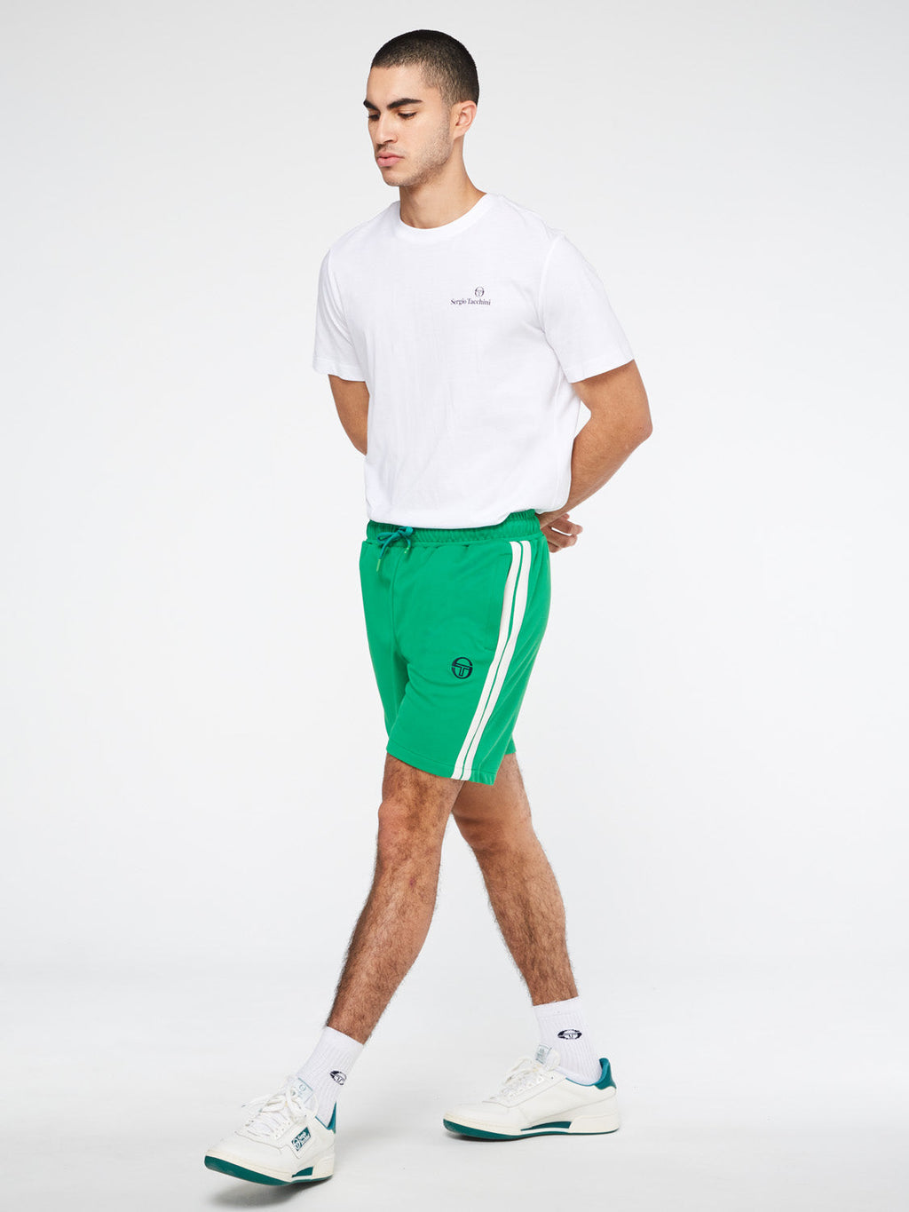 Sergio Tacchini Pietrapertosa Shorts Archivio-Jolly Green/Gardenia