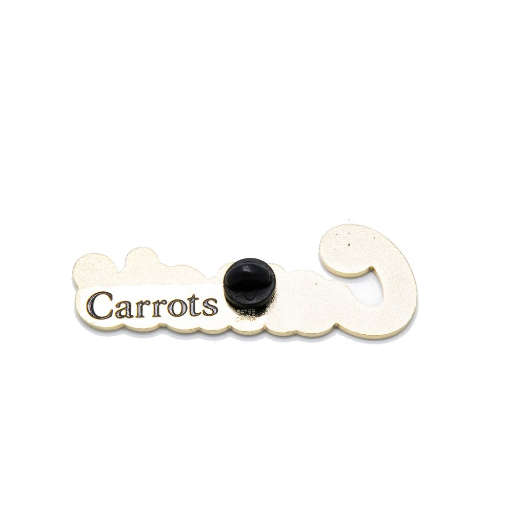 Carrots Cursive Pin