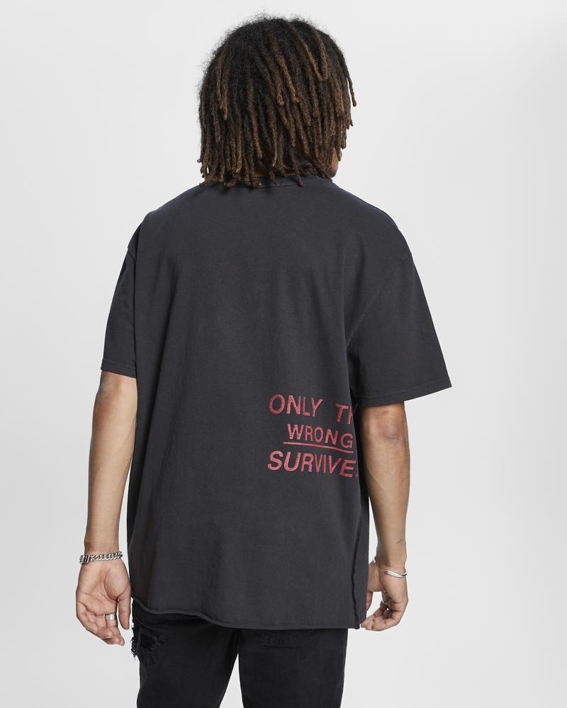 Ksubi Survive Biggie Ss Tee Jet Blac