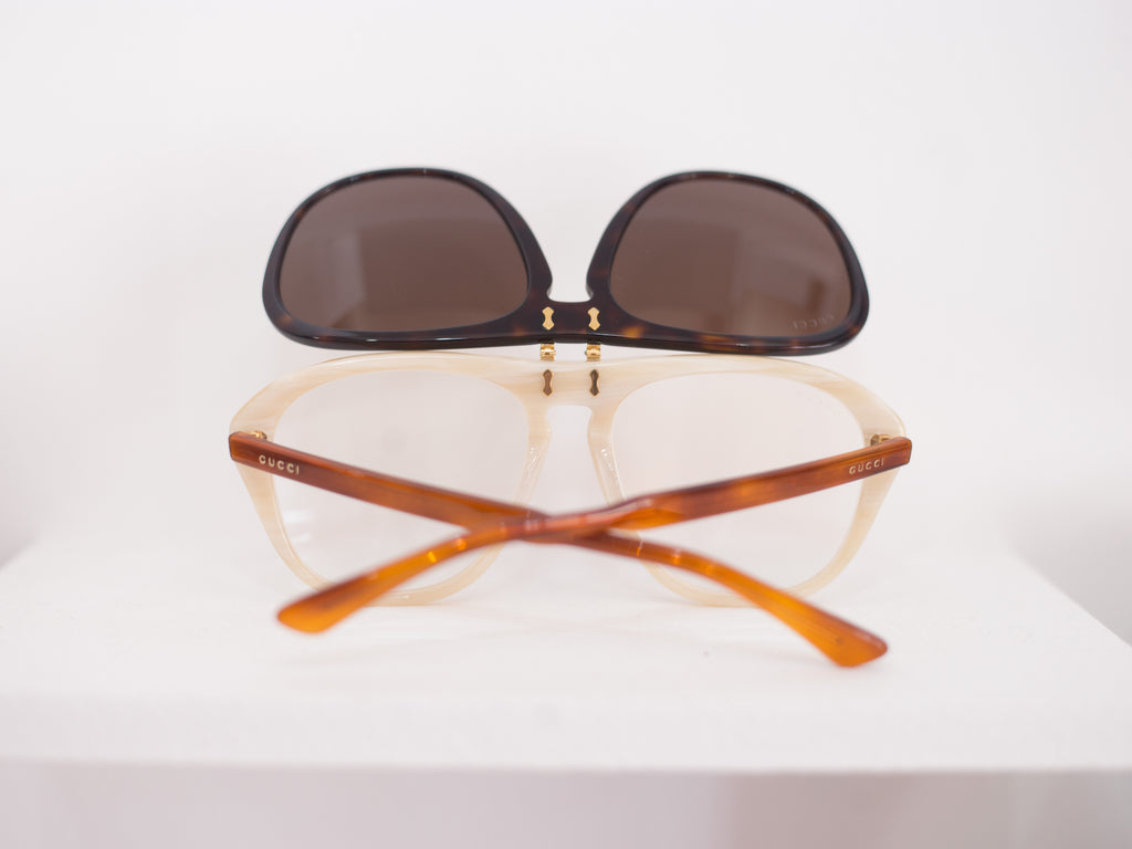 Acetate Aviator Double Frame Sunglasses