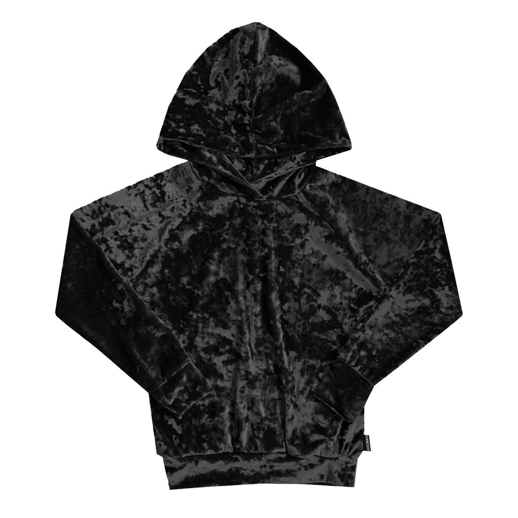 Black Velvet If You Please Crushed Velvet Hoodie