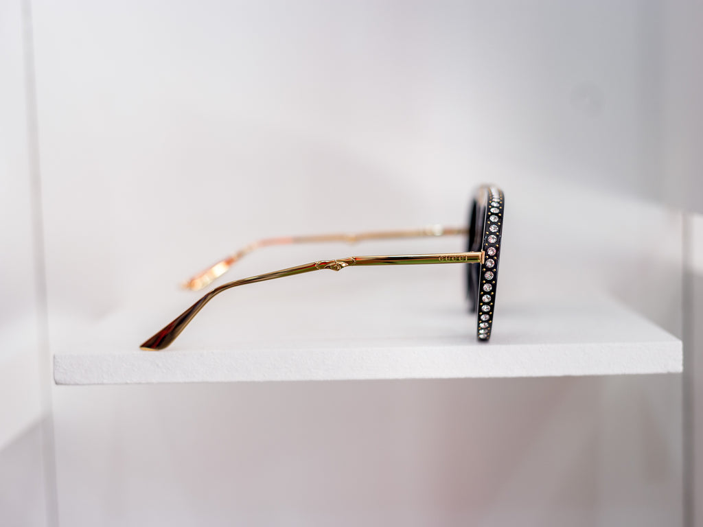 Women's Acetate Swarovski Crystal Aviator