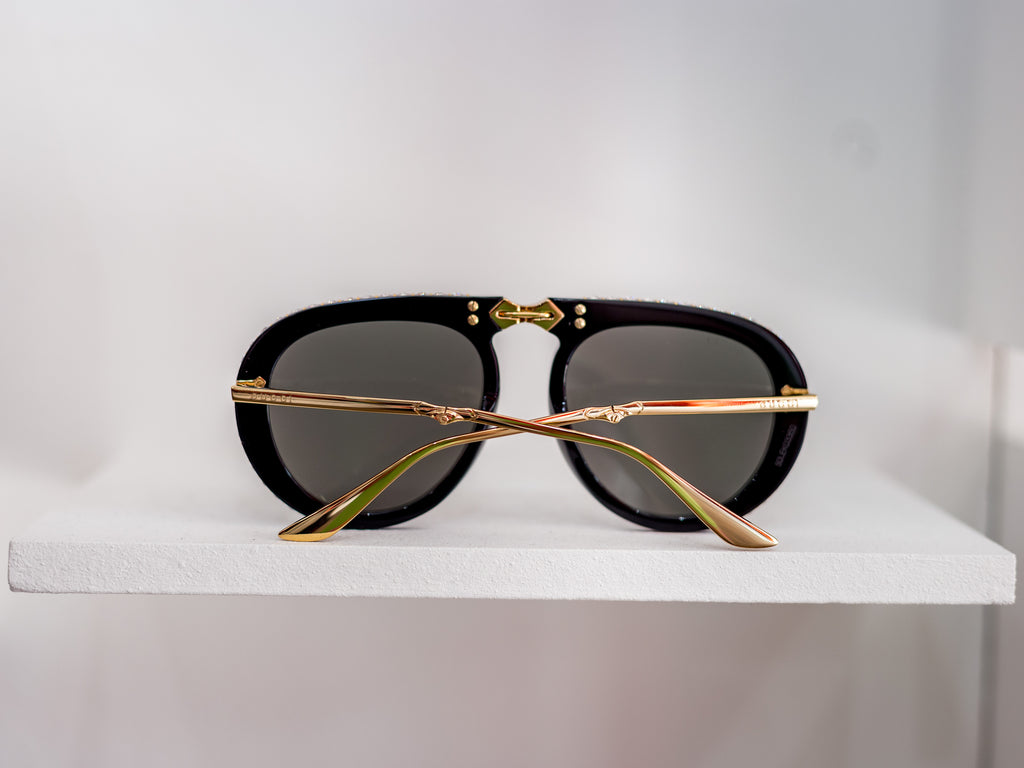 Women's Acetate Swarovski Crystal Aviator