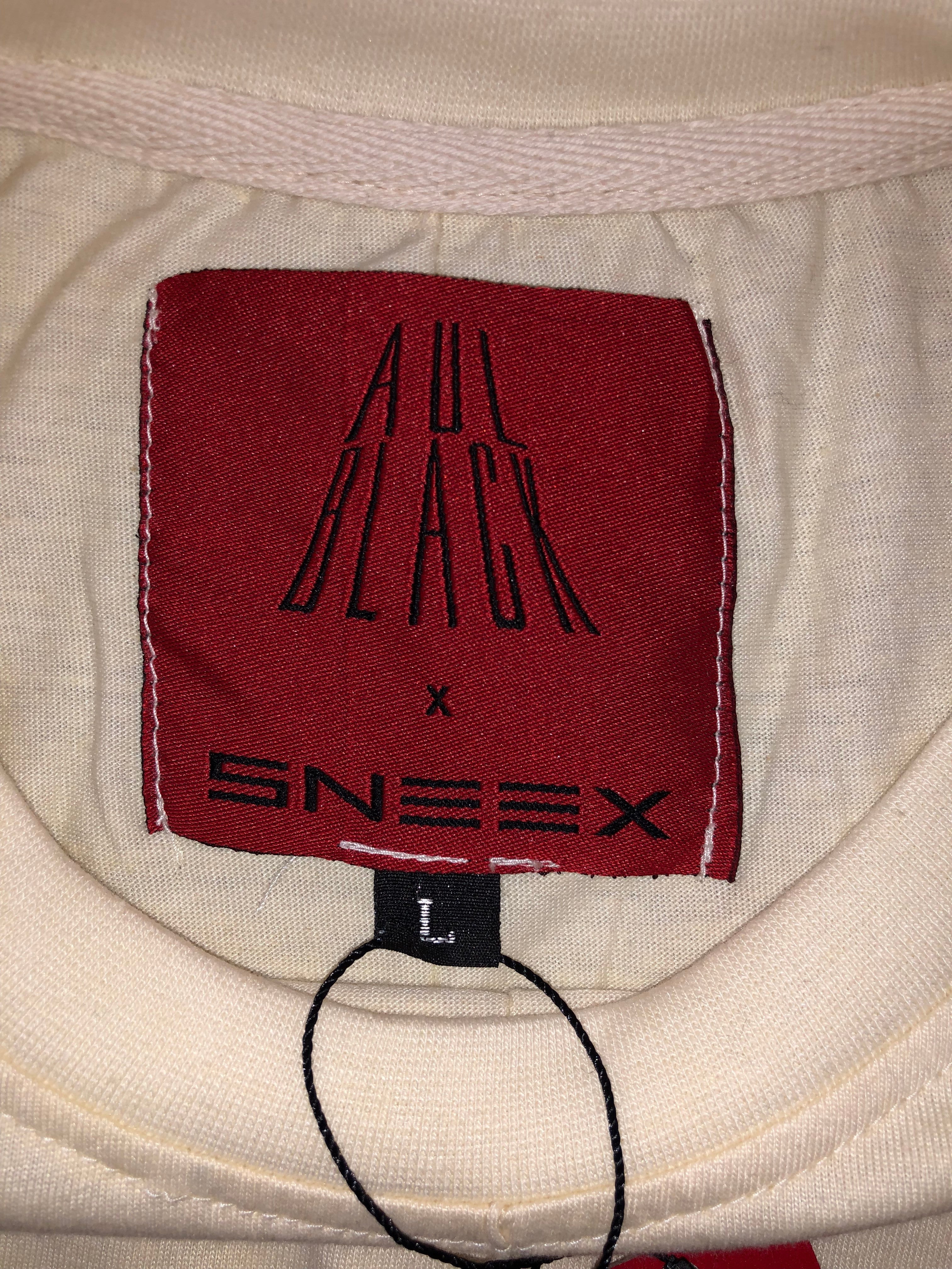 Sneex x AULBLACK Logo Tee - Cream