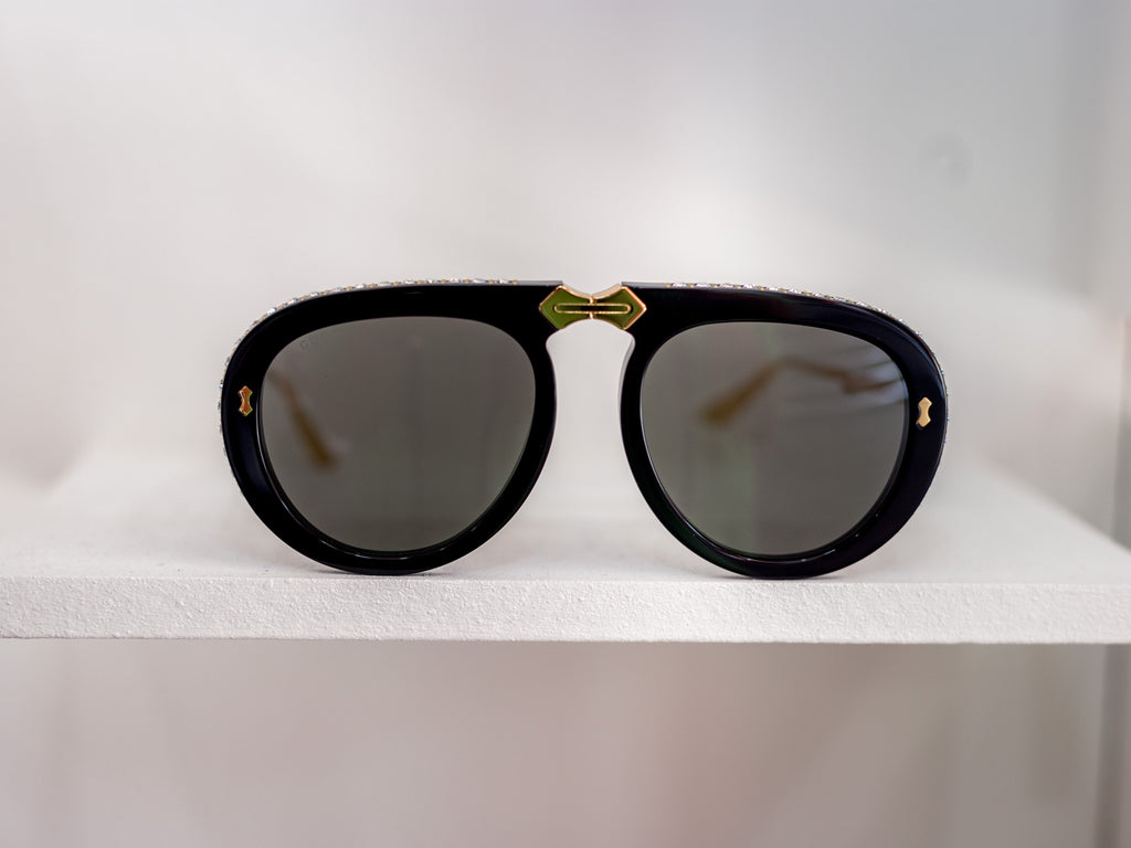 Women's Acetate Swarovski Crystal Aviator
